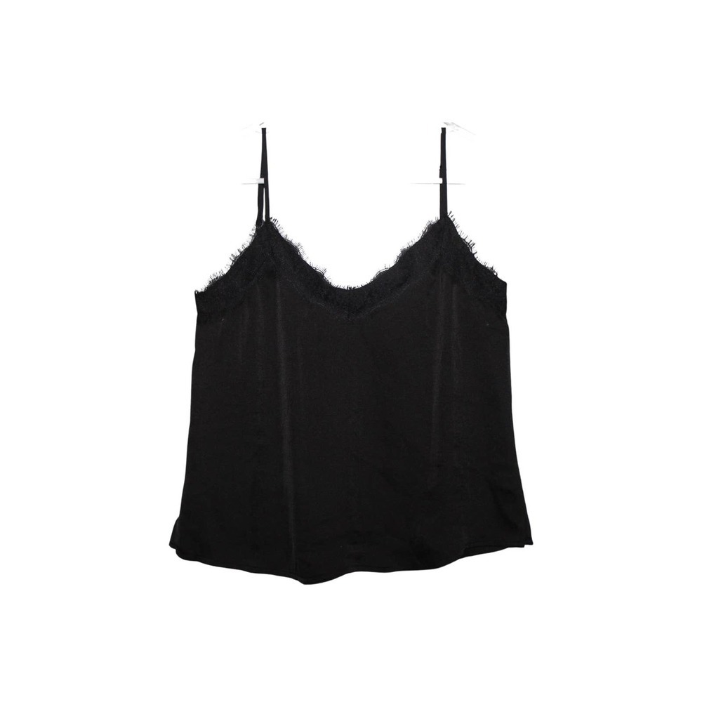Women's BP Black Polyester Lace Casual Formal Spaghetti Strap Tank Top - Size XS